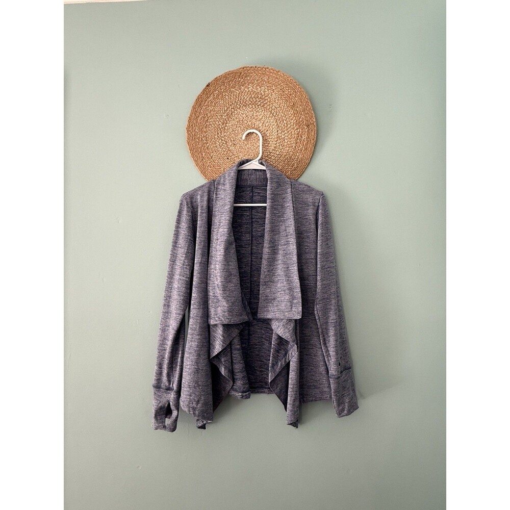 Nike Women's Blue Heather Dri-FIT Long Sleeve Cardigan Sweater Size XS